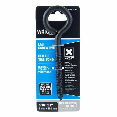 HAMPTON PRODUCTS INTL LAG SCRW EYE BK 5/16X4 in. 02-3463-305